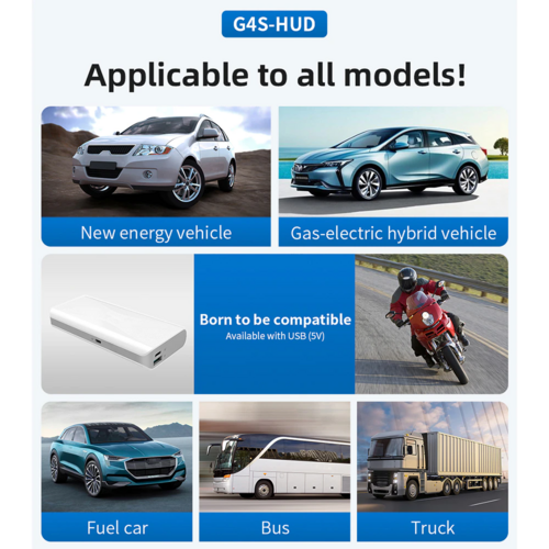 Digital Car HUD GPS Speedometer Head Up Display MPH KMH Compass