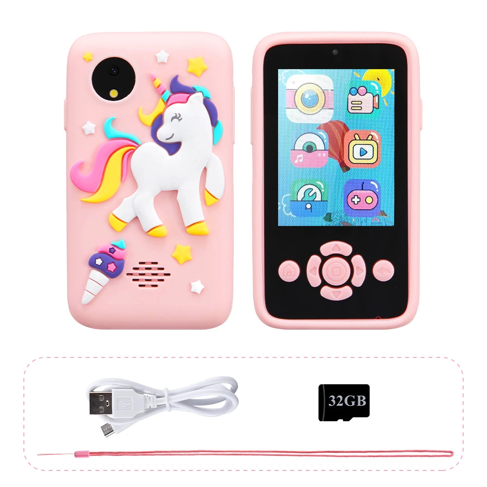 kids Smart Phone Toys MP3 Music Player Puzzle Games Baby Learning Toys for 3-8 years Old Girls Boys Best Birthday Chritmas Gifts