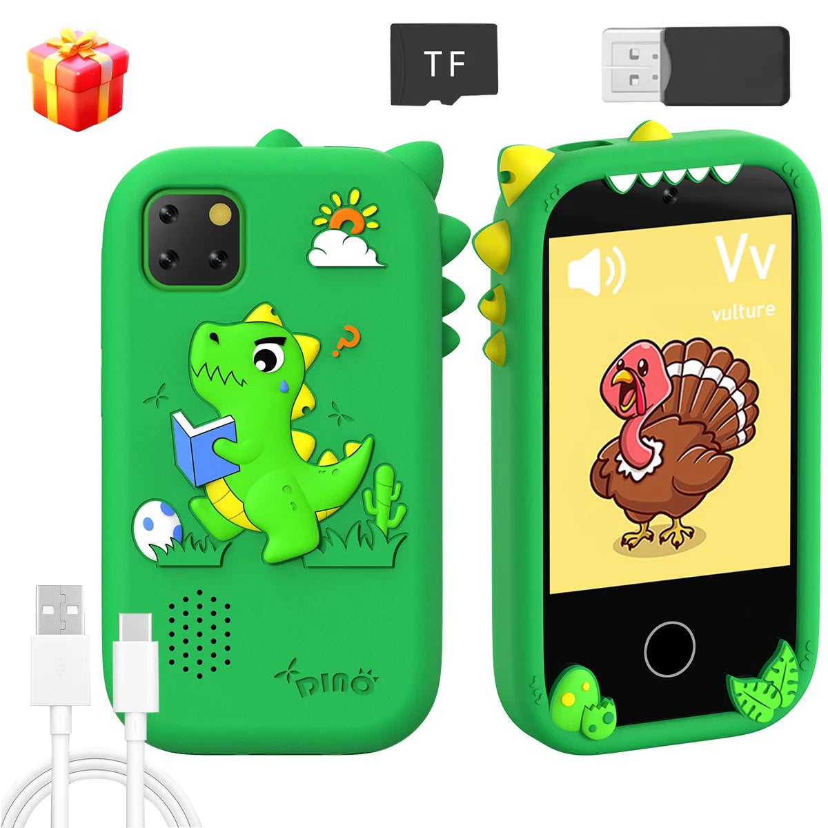 [Kids Smart Phone | Toy] 2.8-inch High-definition Kids Smart Phone Toy | Puzzle Games, Storybooks, Video Recording, Music Player