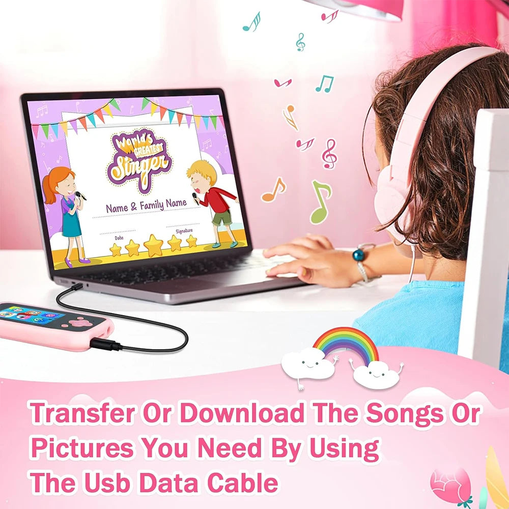 kids Smart Phone Toys MP3 Music Player Puzzle Games Baby Learning Toys for 3-8 years Old Girls Boys Best Birthday Chritmas Gifts