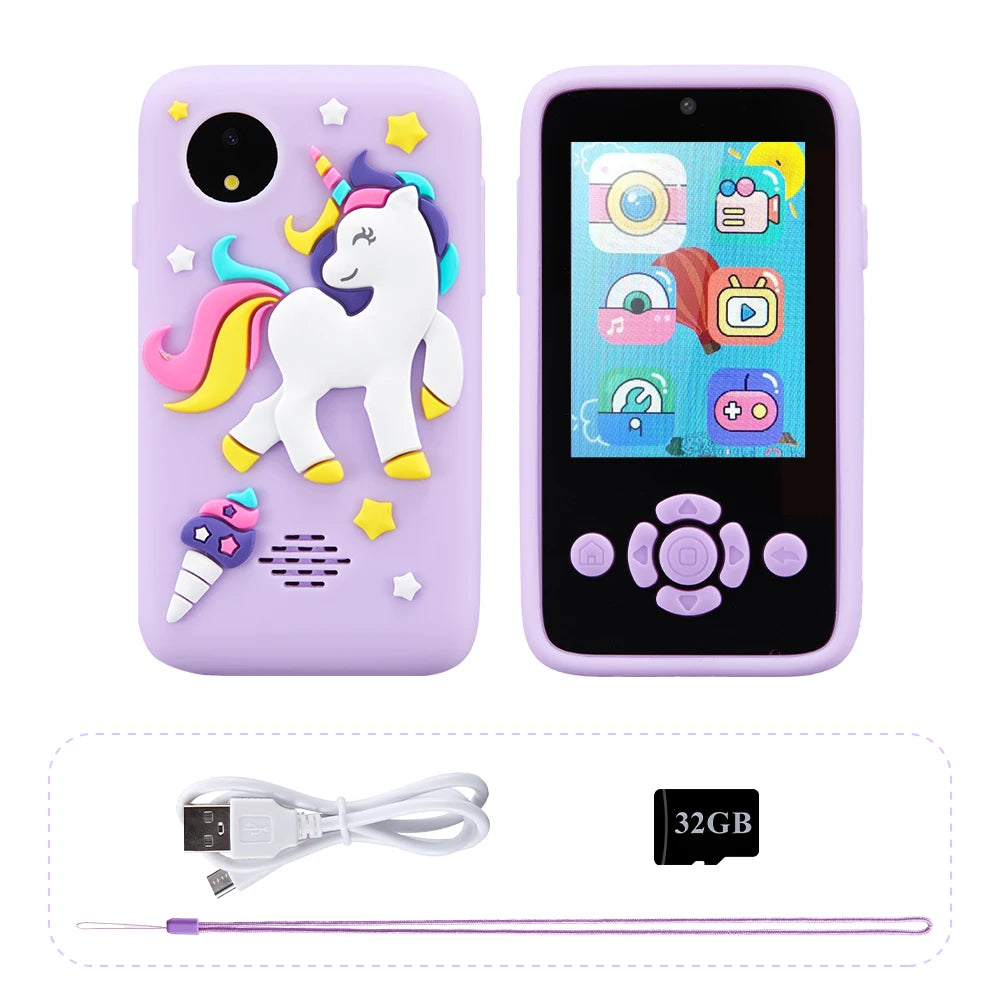 kids Smart Phone Toys MP3 Music Player Puzzle Games Baby Learning Toys for 3-8 years Old Girls Boys Best Birthday Chritmas Gifts